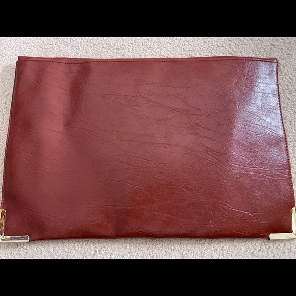 Beautiful Redish Brown Envelope Clutch- Large - Picture 6 of 10